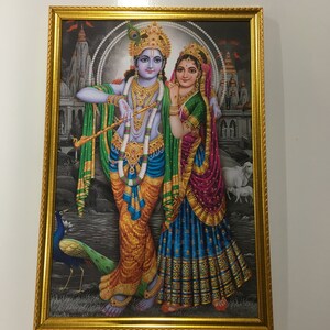 Radha Krishna Divine Love Laminierte Bilderrahmen WALLFRAMES (19x13 &quot;)