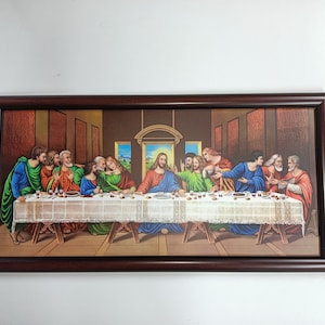 Last Supper Framed Laminated Picture Frames WALLFRAMES (20X10&quot;)