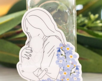 Pregnancy and Infant Loss Awareness Ribbon Vinyl Sticker, Miscarriage Sticker, Baby Loss