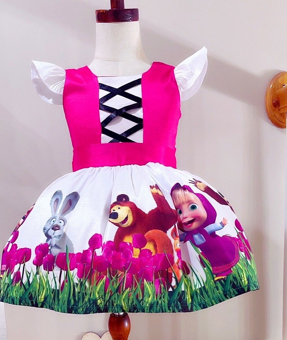 Vestido de cumpleaños de niñas masha y oso vestido de nina de - Etsy España Vestido de cumpleaños de niñas masha y oso vestido de nina de - Etsy España