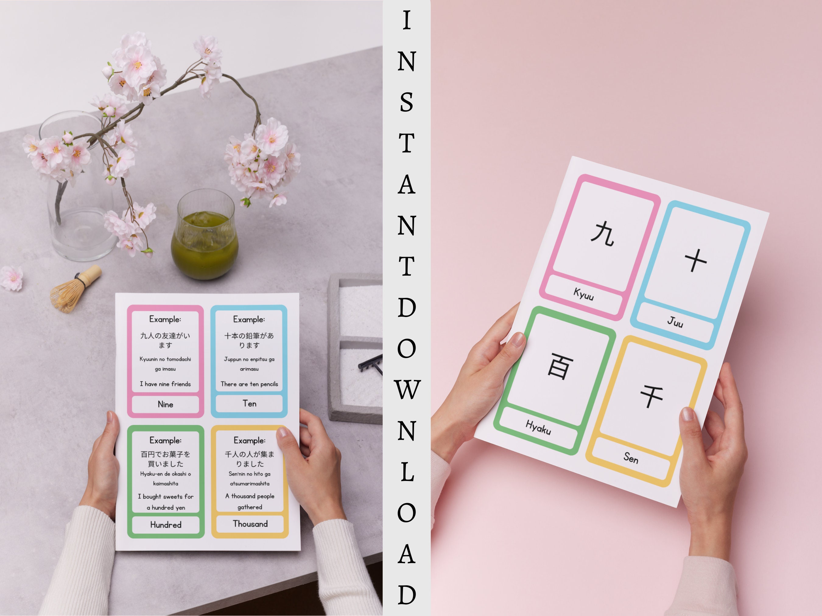 Kanji Flashcards for Beginners | Japanese Flashcards Print | Kanji ...