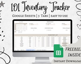 Inventory Tracker Spreadsheet Google Sheets | Inventory Management | Inventory Template Sheet | Reseller Inventory | Reseller Spreadsheet