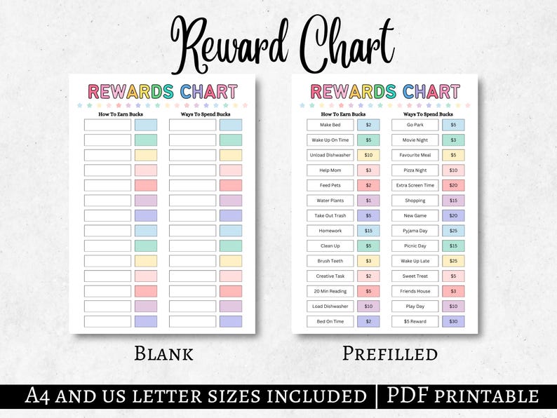 Editable Kids Reward Bucks | Printable | Mom Bucks, PDF Reward System For Kids | Chore Bucks, Good Behavior Bucks, Play Money, Pretend Money image 3