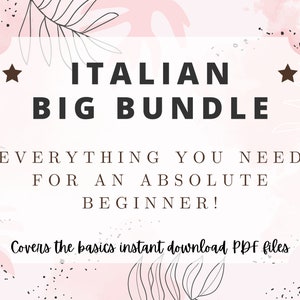 Italian Language Learning | Italian Workbook | Italian Practice | Learn Italian Language | Italian Alphabet Worksheets | Italian Bundle
