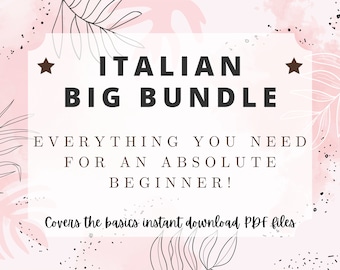 Italian Language Learning | Italian Workbook | Italian Practice | Learn Italian Language | Italian Alphabet Worksheets | Italian Bundle