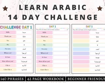 Arabic Language | Arabic Practice basic phrases & Expressions, Arabic Beginner Phrases, Arabic Learning, Arabic Workbook, Arabic Challenge
