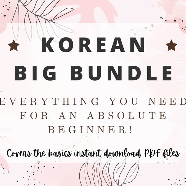 Korean Language Learning BUNDLE | Korean Workbook | Korean Practice | Learn Korean Language | Korean Hangul Worksheets | Korean Challenge