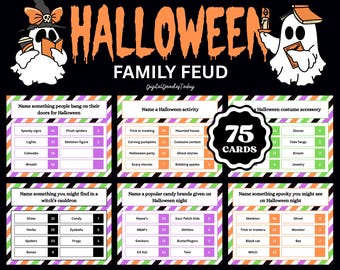 Halloween Family Feud Game | Printable Halloween Party Game | Family Halloween Game | Halloween Party Games PDF Digital Download