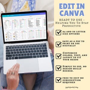 Editable Kids chore chart bundle,Kids daily checklist canva,Editable responsibility chart,Allowance,Screentime,Behavior,Reward chart, PDF image 3