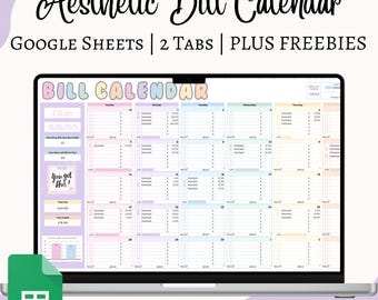 Bill Tracker Spreadsheet Google Sheets Bill Calendar Monthly Smart Bill Planner Editable Bill Payment Dashboard Personal Finance Planner