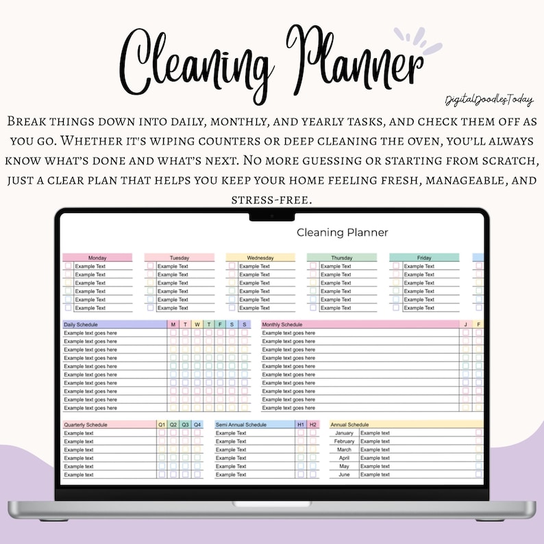 ADHD Life Planner Spreadsheet Google Sheets Task to Do List Template ...