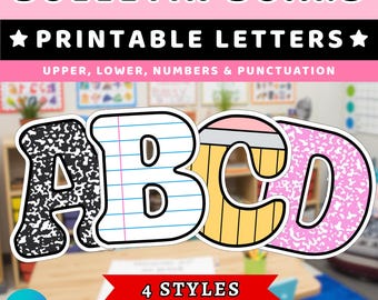 Buchstaben für die Pinnwand zum Ausdrucken | Bearbeitbare Buchstaben für die Pinnwand | Buchstaben für die Klassenzimmerdekoration zum Schulanfang