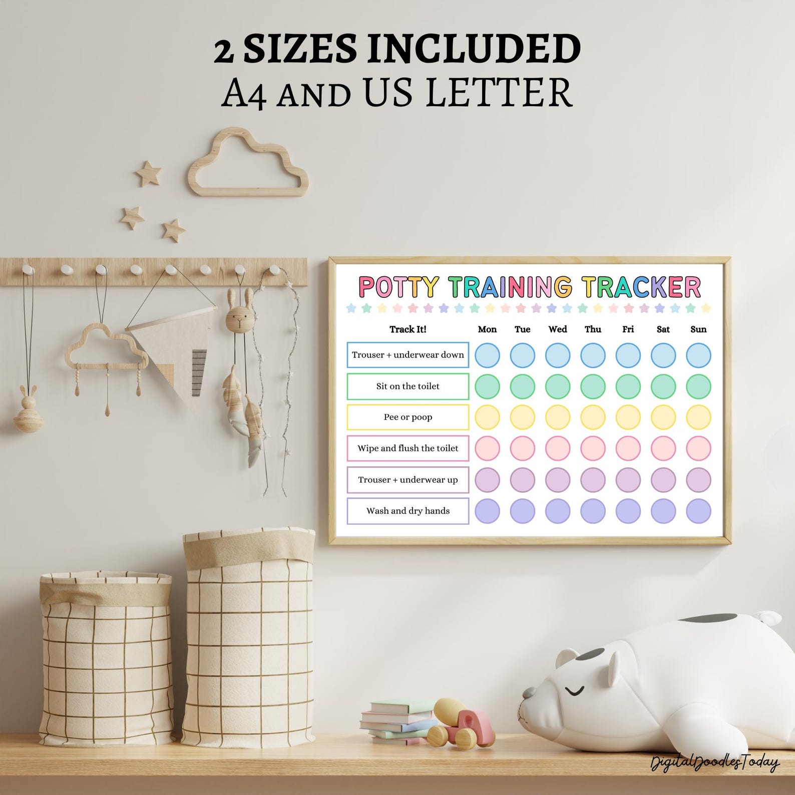 Potty Training Tracker Printable, Toilet Training Tracker, Potty