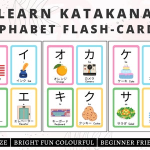 Leer Japans met Katakana Flashcards GRATIS extra geluiden, zelfstudie, beginnersvriendelijk, digitale download, talen leren, pdf