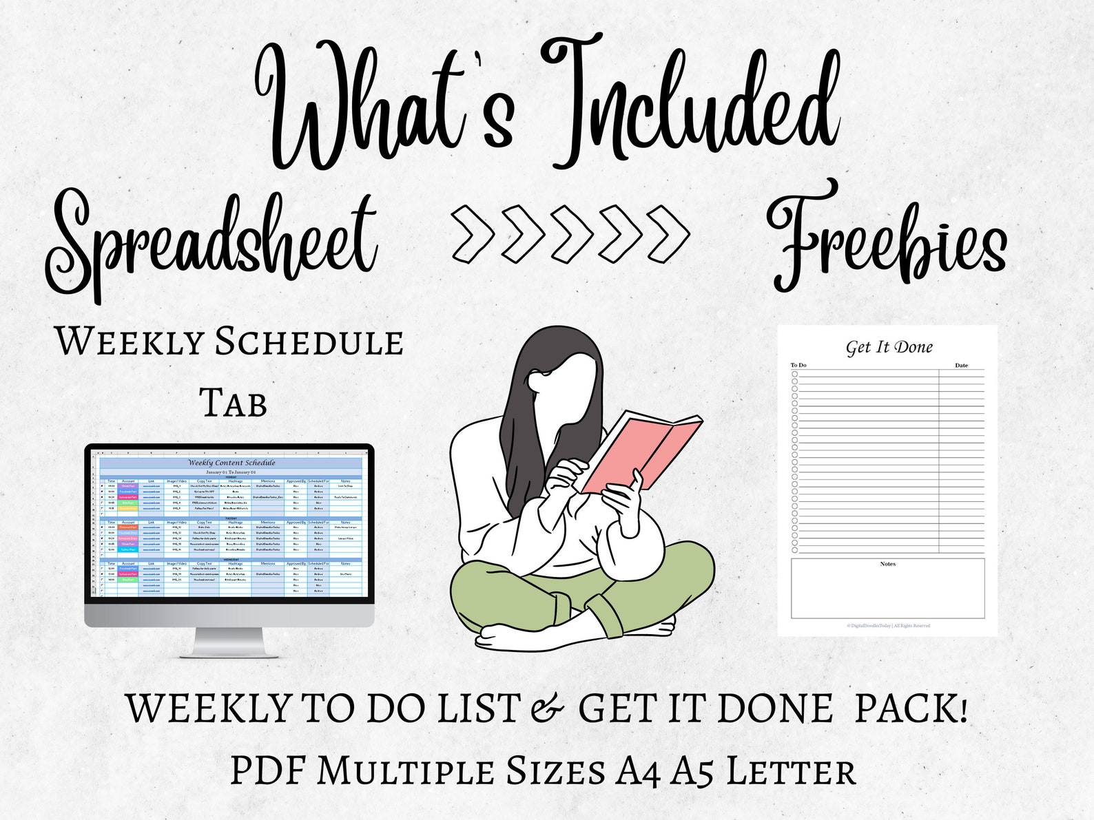 Weekly social media content schedule excel spreadsheet social media