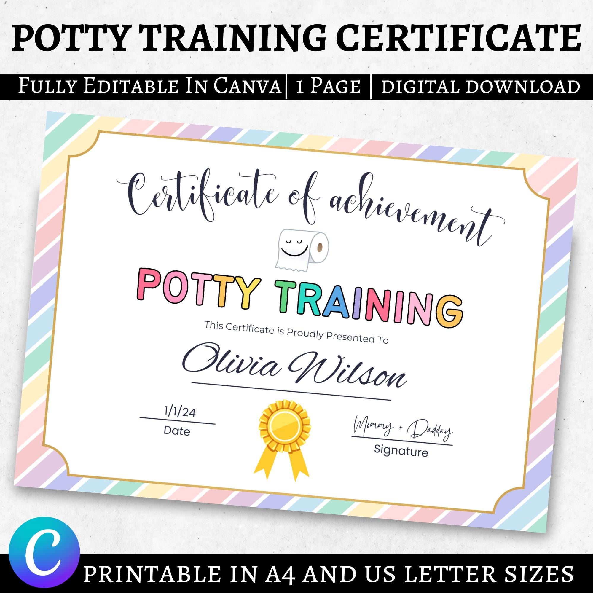 Toilet Training Certificates Free Printables 2025 Toilet Training Certificates Free Printables 2025