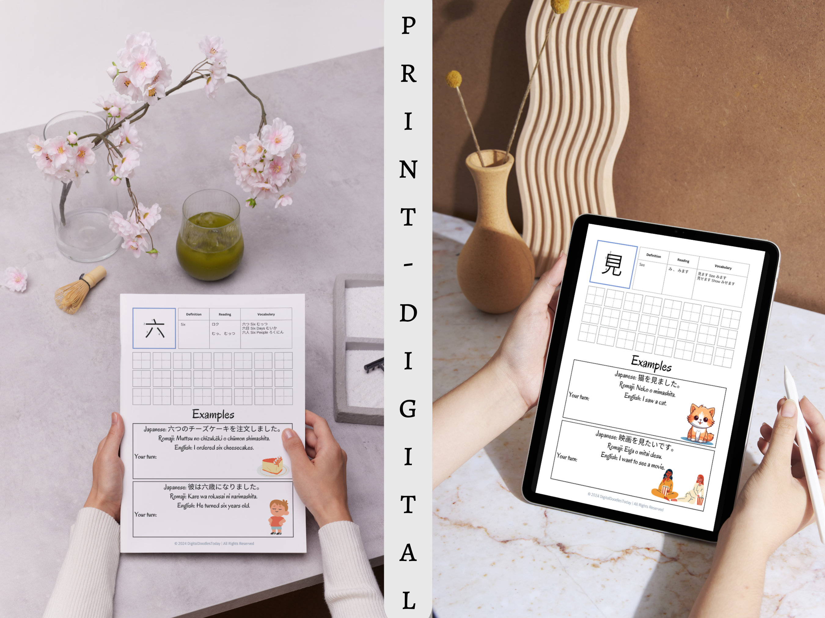 Japanese 120 Kanji Practice Workbook JLPT N5, Learn Kanji
