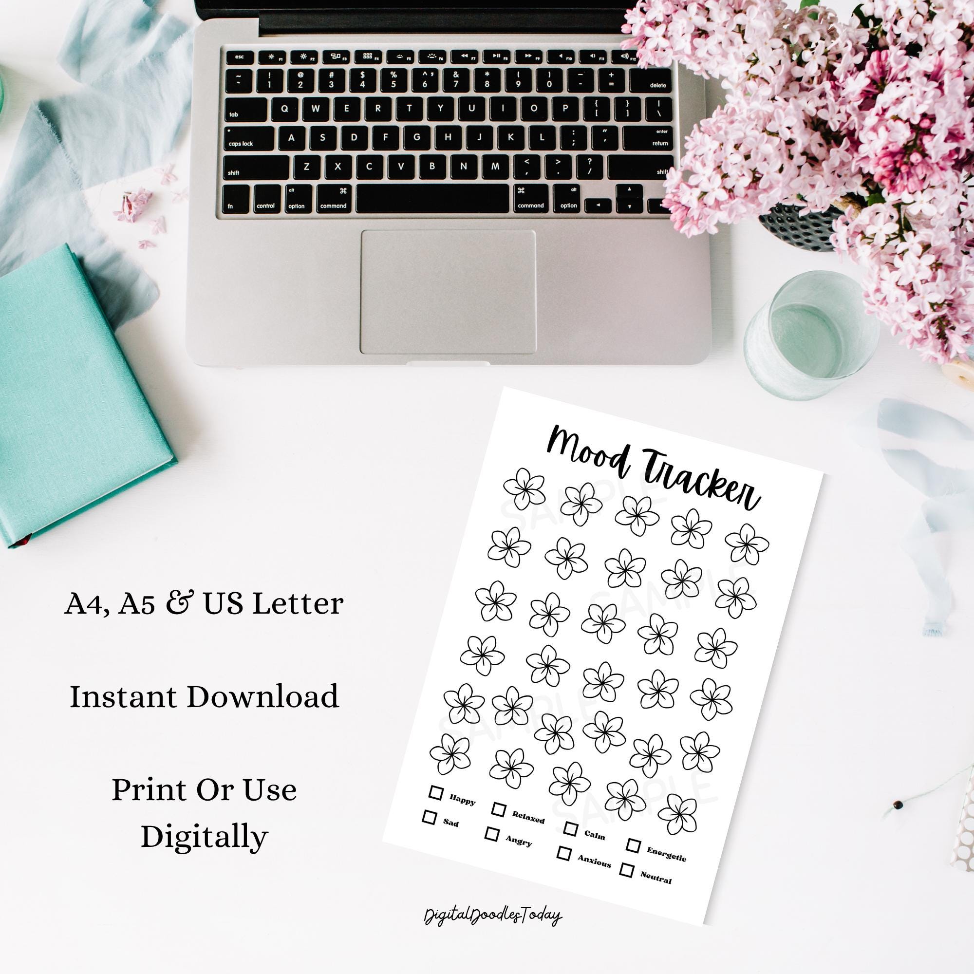 Mood Tracker Bundle, Monthly Mood Trackers, Printable Bullet Journal ...