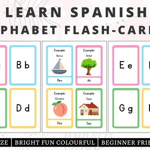 Spanish Flashcards | Spanish Alphabet | Spanish Practice | Spanish Cards | Spanish Language Learning | Spanish Basics |  Digital  PDF
