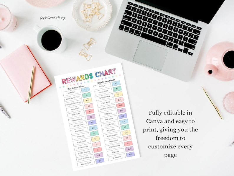 Editable Kids Reward Bucks | Printable | Mom Bucks, PDF Reward System For Kids | Chore Bucks, Good Behavior Bucks, Play Money, Pretend Money image 6