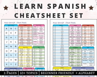Spanish Cheat Sheets, Spanish Language Learning, Spanish Alphabet, Spanish Practice, Spanish Vocabulary, Spanish Beginner, Spanish PDF