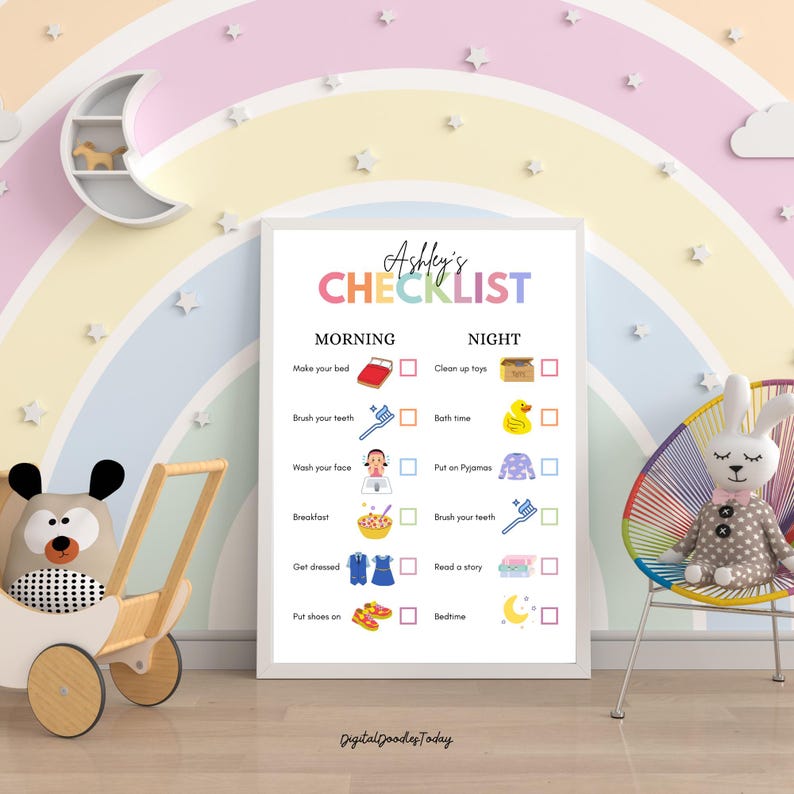 Editable Kids Chore Chart Bundle, School, Reward, Allowance, Daily Checklist, Weekly Chores, Behavior, Consequences, Screen Time, Letter image 10