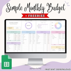 Budget Planner Google Sheet Monthly Budget Spreadsheet Paycheck Budget Template Simple Weekly Financial Planner Beginners Biweekly Budgeting