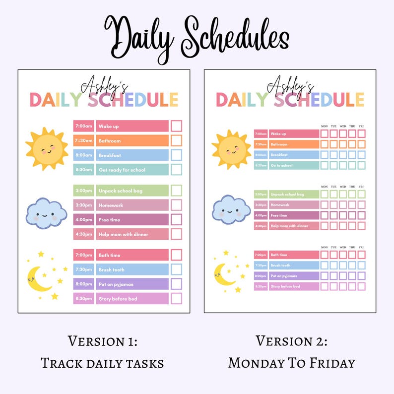 Editable Kids Chore Chart Bundle, School, Reward, Allowance, Daily Checklist, Weekly Chores, Behavior, Consequences, Screen Time, Letter image 3