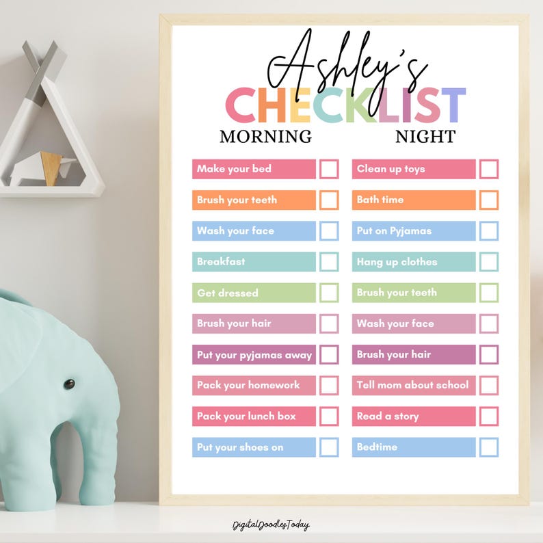 Editable Kids Chore Chart Bundle, School, Reward, Allowance, Daily Checklist, Weekly Chores, Behavior, Consequences, Screen Time, Letter image 9