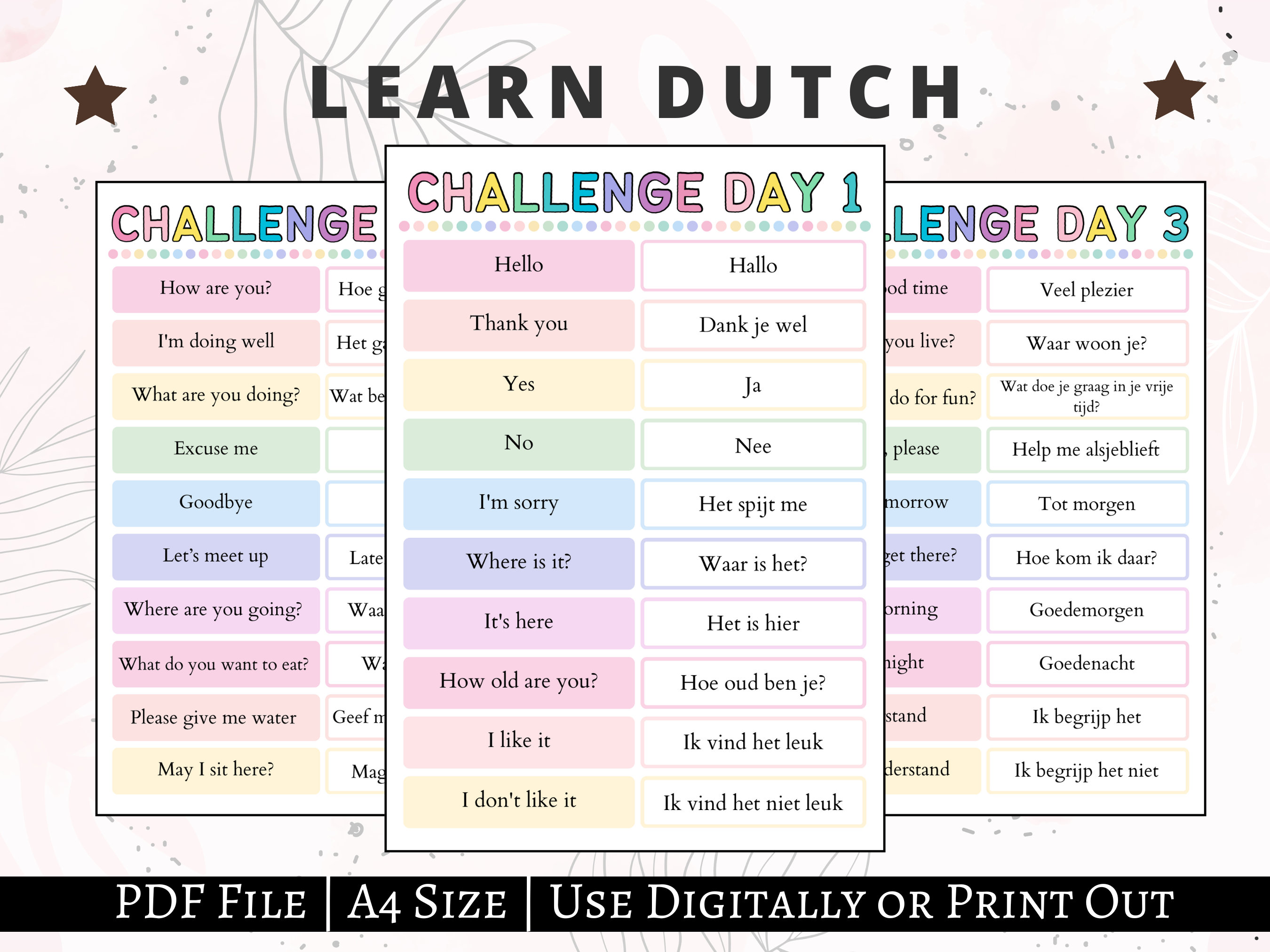 Dutch Practice Dutch Language, Dutch Practice Phrases & Expressions, Dutch Beginner ...