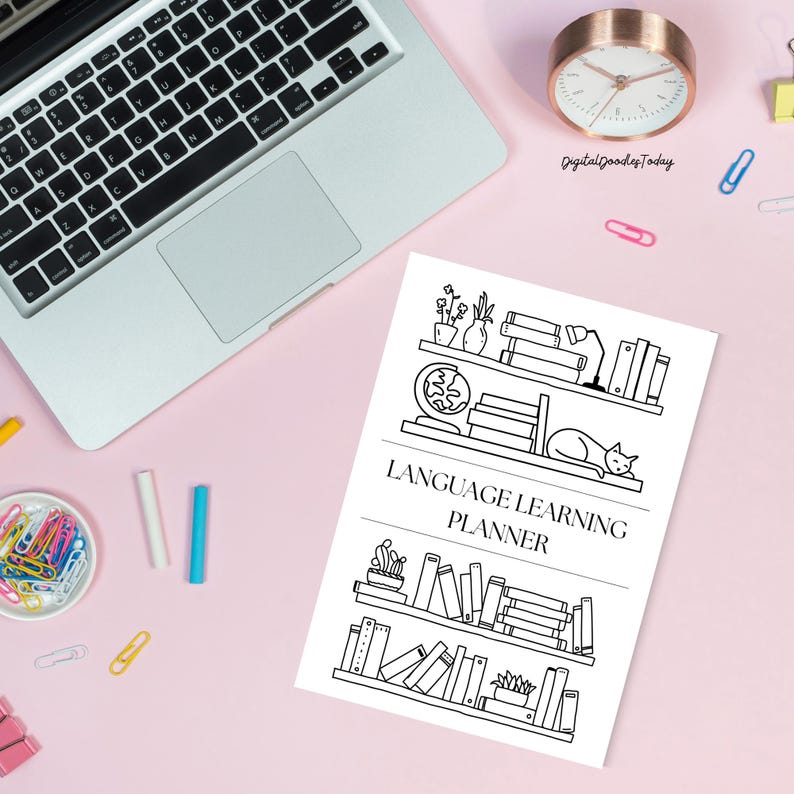 Language Learning Planner printable, Language study notebook, Vocabulary notebook, Language learning templates, Language learning journal image 2