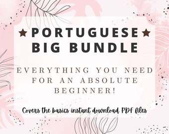 Portuguese Big Bundle | Learn Portuguese | Portuguese Workbook | Portuguese Worksheets | Portuguese Practice | Portuguese Language Learning