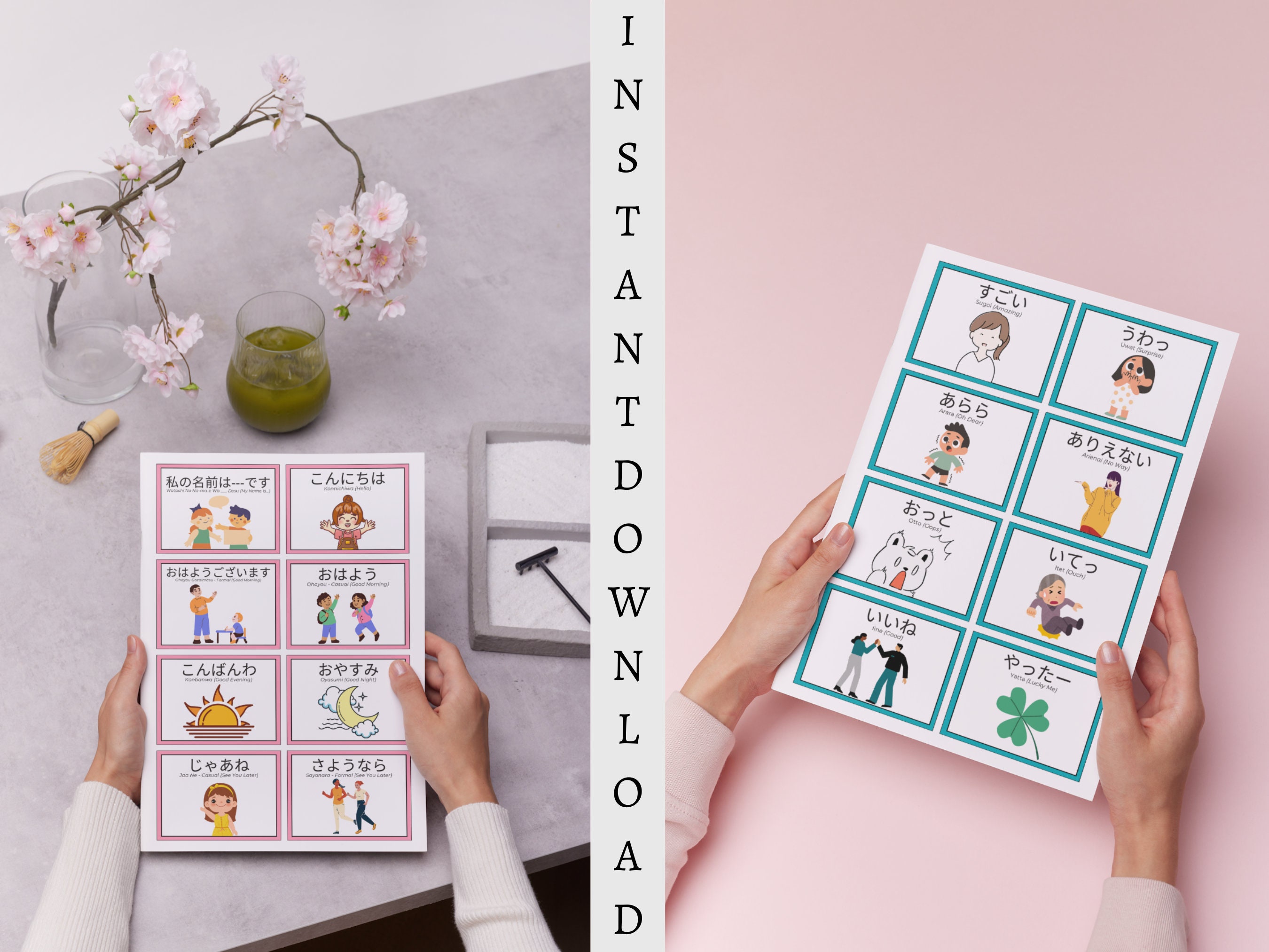 Japanese Flashcards for Beginners, Japanese Visual Flashcards, Beginner ...