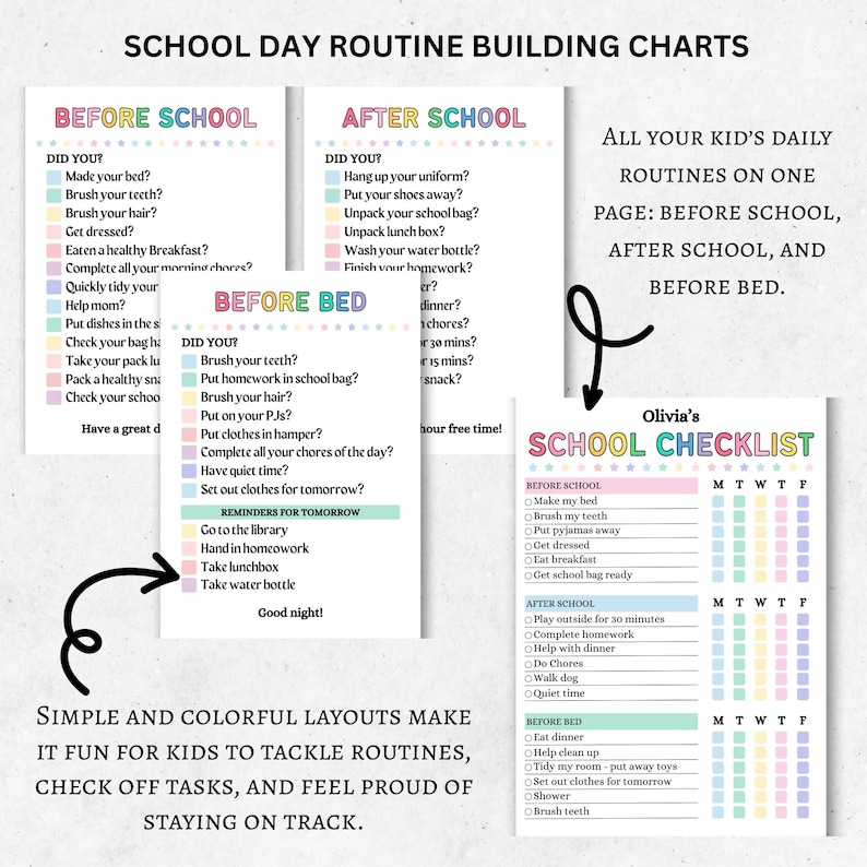 Editable Kids chore chart bundle,Kids daily checklist canva,Editable responsibility chart,Allowance,Screentime,Behavior,Reward chart, PDF image 8
