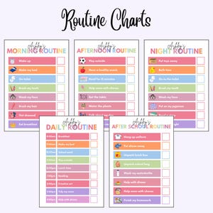 Editable Kids Chore Chart Bundle, School, Reward, Allowance, Daily Checklist, Weekly Chores, Behavior, Consequences, Screen Time, Letter image 7