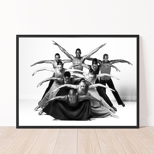 Alvin Ailey Dance Poster, Black and White Modern Dance Wall Art Dance Photography