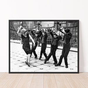 Vintage Dance Photography 1920s Black and White Charleston Dancers Photo Print The Jazz Age Poster Print