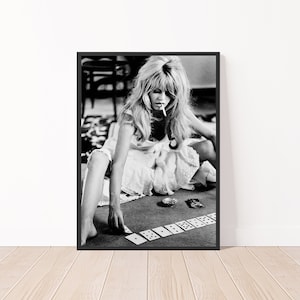 Brigitte Bardot Poster Vintage Black and White Brigitte Bardot Photography