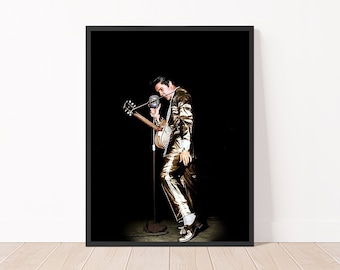 Elvis Presley Poster 1950's rock and roll Retro Music Wall Decor Elvis print