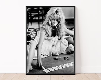 Brigitte Bardot Poster Vintage Black and White Brigitte Bardot Photography
