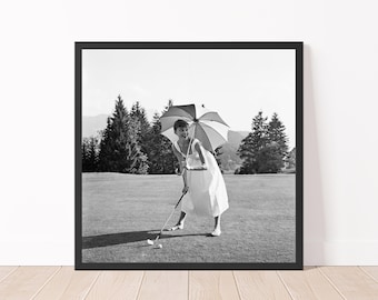 Audrey Hepburn Playing Golf | 1955 | Museum Quality Poster - Etsy