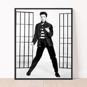 Elvis Presley Poster Vintage Elvis Jailhouse Rock Print