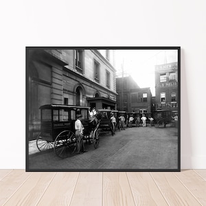 Vintage Photo Print 1900&#39;s Postal Workers Parcel Post Service Historical Wall Art Antique Photo Print