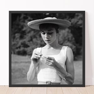Audrey Hepburn Print Vintage Audrey Hepburn Movie Poster 1954 Black and White Audrey Hepburn Photography