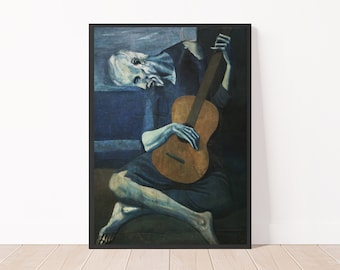 The Old Guitarist by Pablo Picasso 1903 Picasso Poster Wall Art