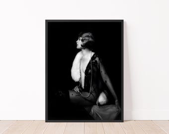 1920's Ziegfeld Girl Black and White Classic Hollywood Vintage Muriel Finlay Photo Print