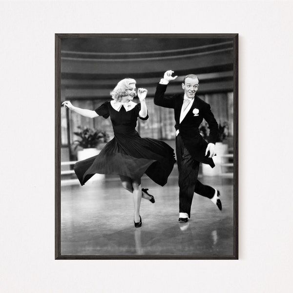 Fred Astaire and Ginger Rogers Dancing in "Swing Time" 1936 Photo Print