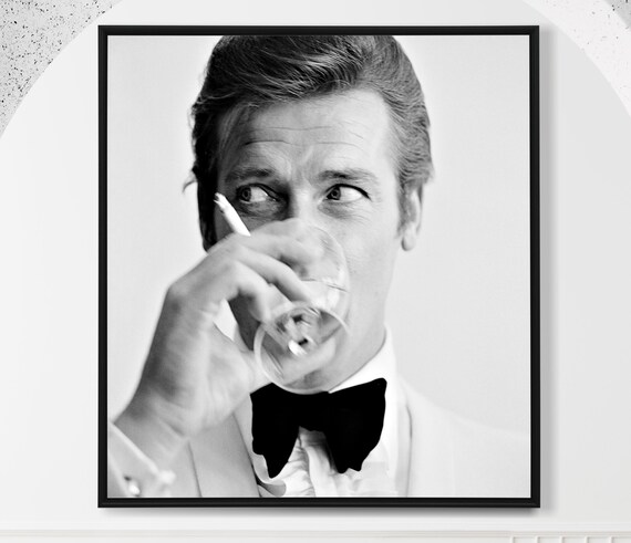 Roger Moore Poster Shaken Not Stirred Print James Bond 007 - Etsy