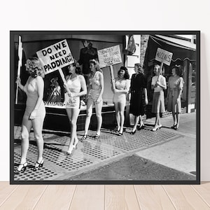 1947 Berkeley A History of Disobedience, Vintage Women Photo Poster Print Feminist Wall Art Black and White Photography