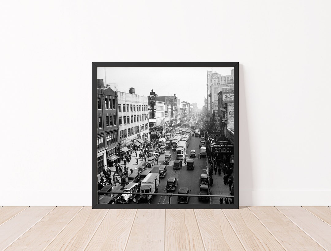 Vintage New York Print, New York City Harlem 1940s Photo Print, Black
